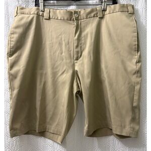 Slazenger Golf Shorts Flat Front Khaki Lightweight‎ Performance Size 40